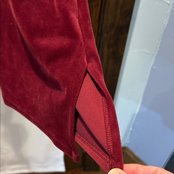 Pure Jill Velvet Long Sleeve Burgundy Dress - Picture 5 of 5